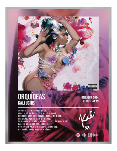 Poster Kali Uchis Orquideas Album Music Firma 80x40