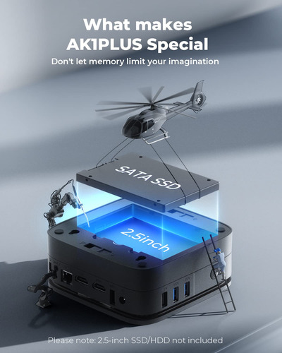 Mini Pc Kamrui Ak1plus 16 Gb Ddr4 Ram 1 Tb Nvme Ssd Alder La