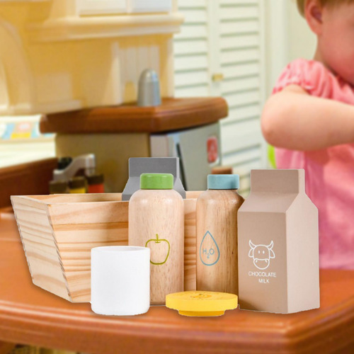Juego De Desayuno En Caja De Madera Para Niños, Estilo A