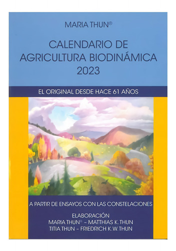 2023 Calendario De Agricultura Biodinamica - Steiner Rudolf