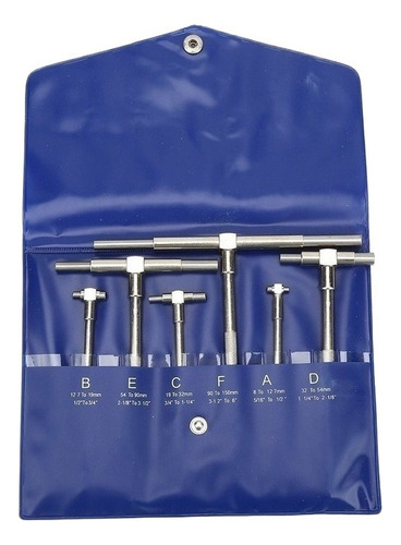 // 6 Pçs/set Medidor Telescópico 8-150mm Diâmetro Interno