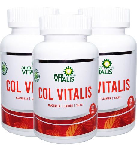 3 X Colon Vitalis 90 Caps Colon Irritable Trastornos Digesti