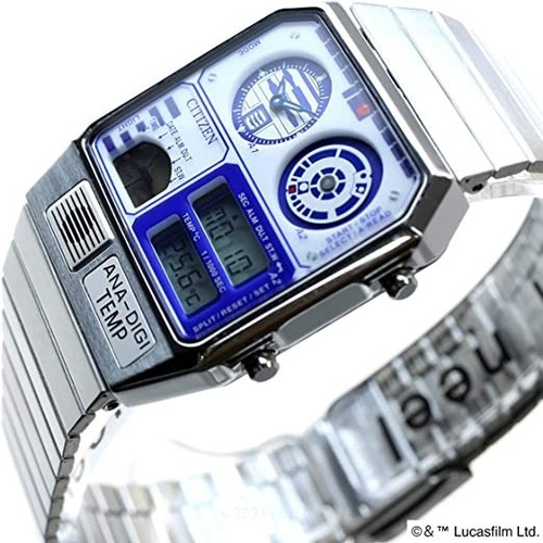 Citizen R2-d2 Jg2117-51a Ana-digi Temp Star Wars .. Dcmstore Color de la correa Plata Color del bisel Plata Color del fondo Blanco