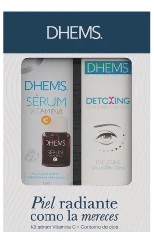 Kit Dhems Serum Vitamina C + Contorno De Ojos Detoxing
