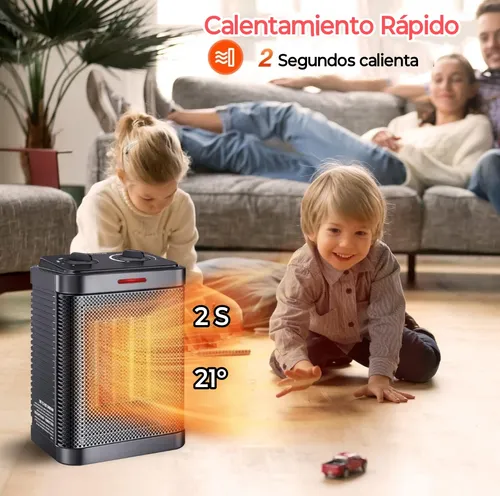 Calentador Ambiente Cerámica Temperatura Ajustable Portátil