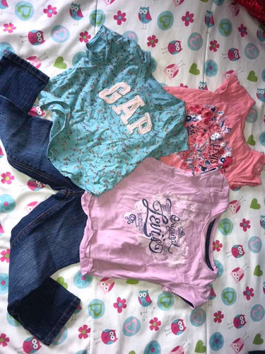 Pantalón Old Navy + 3 Playeras Niña