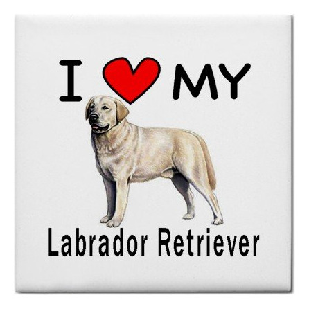 Amo Mi Labrador Retriever Salvamantel Azulejo