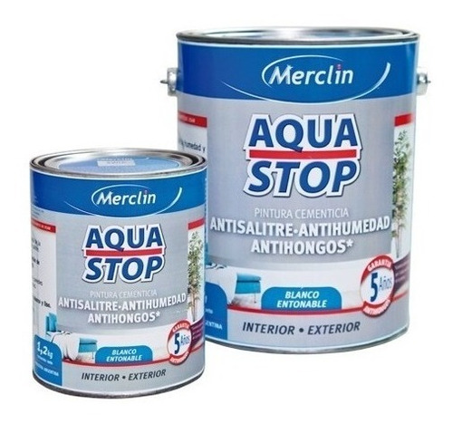 Pintura Antihumedad Antisalitre Aquastop Blanco 5kg