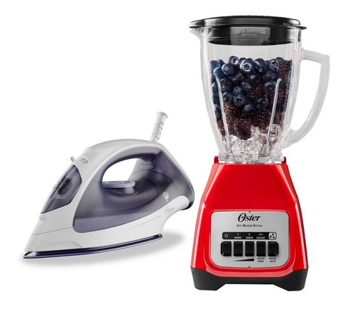 Combo Oster Licuadora Blstkagrpb + Plancha Gcstbs3802