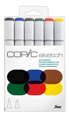 Copic Sketch Too Marker Bold Primaries Colores Primarios Viv