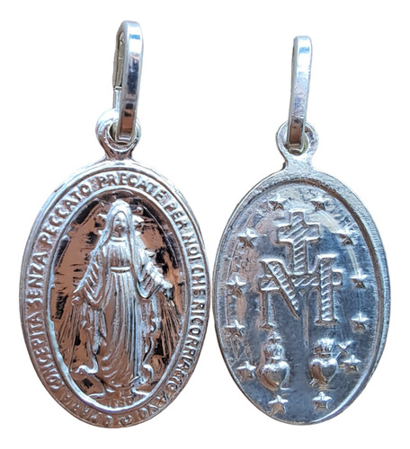 Collar Colgante Virgen De Los Rayos En Plata 925