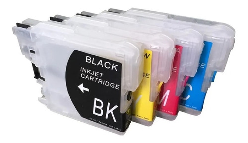 4 Cartuchos Recargables Para Broth Lc61 Corto J140, J125