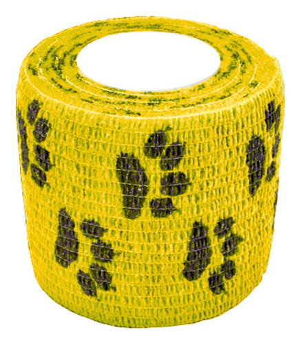 Bandagem/ Atadura Elástica 5cm X 2mt - Patinhas Amarelo