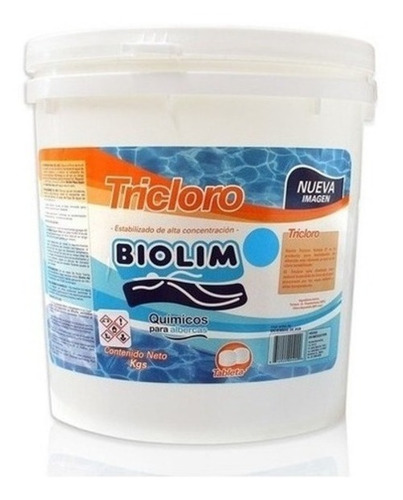 Biolim Tricloro Tableta 1 Pulgada Para Alberca 10 Kg