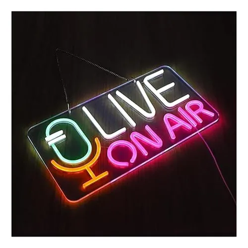Geewkooy Live On Air Letrero De Neón Para Barra De