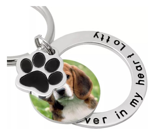 Llavero En Diseño De Mascota Personalizable Con Foto Y Texto