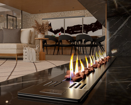 Lareira A Gás Linha Clássica Plus Modelo Luna De 120cm