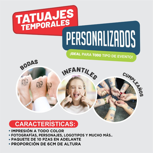 Tatuajes Temporales Personalizados