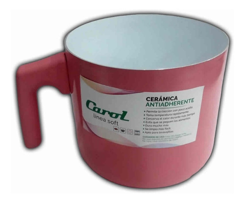 Jarro Hervidor 14cm Ceramica Antiadherente Carol Soft 1,4lts