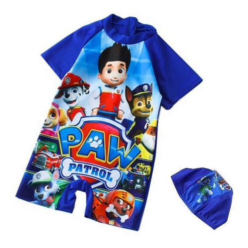 Bañador Infantil Paw Patrol Con Gorro De Baño