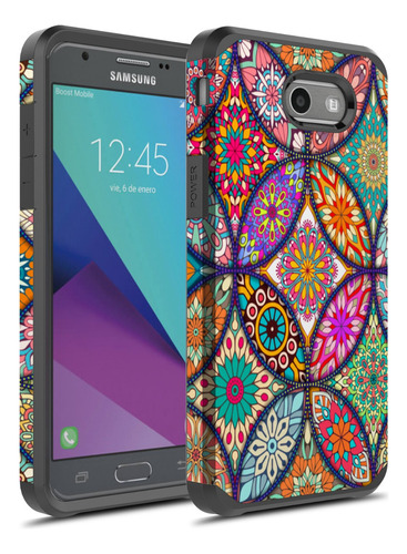Funda Híbrida Gráfica Compatible Con Samsung Galaxy J7 2017