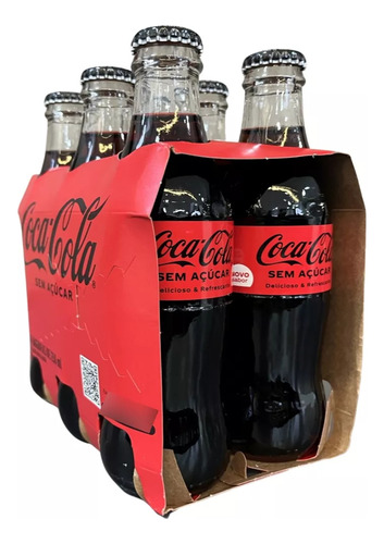 Coca Cola Sem Açucar Vidro 250ml (6 Garrafas)