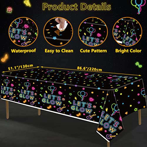 230 Piezas Let?s Glow Neon Party Supplies Glow Party Vajilla