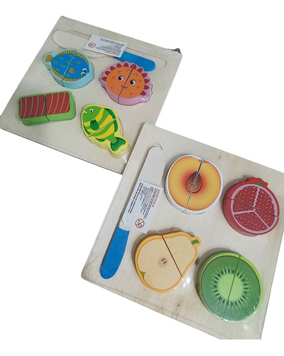 Juego De Alimentos Con Velcro, Dif Diseños - Montesori *ag*