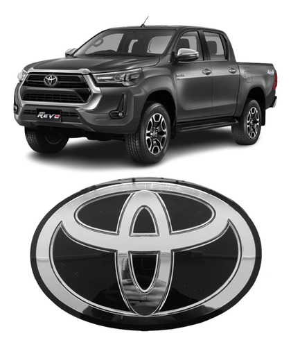 Emblema Logotipo Grade Dianteira Hilux 2021 2022 23 Resinado