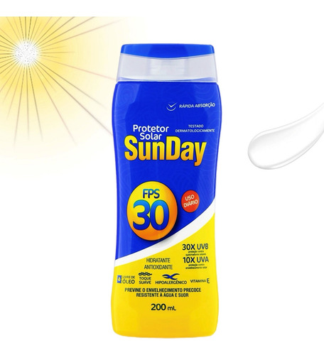 Kit 2 Protetor Solar Sunday Fps 30 200ml.