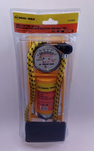 Imagen 3 de 6 de Bomba De Pie 100 Psi Con Medidor De Presion Diesel Tools