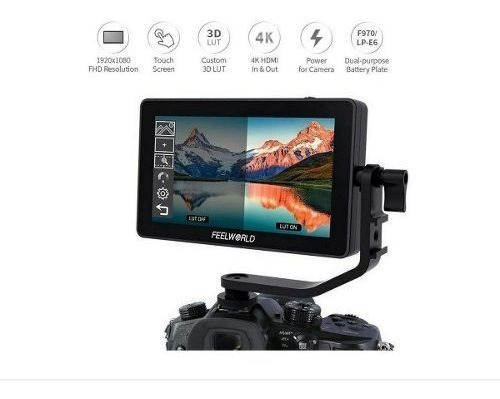 Imagem 1 de 7 de Monitor F6 Plus Feelworld Tela 5.5 4k Touch 3d Lut