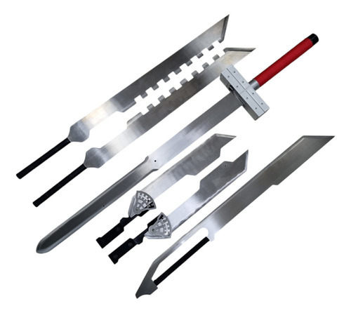 Espada Modular Colecionável Cloud Strife De Aço Com Suporte