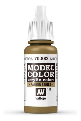 Vallejo Model Color 17ml Pintura Acrílica Color 118 Amarillo Piedra 70.882