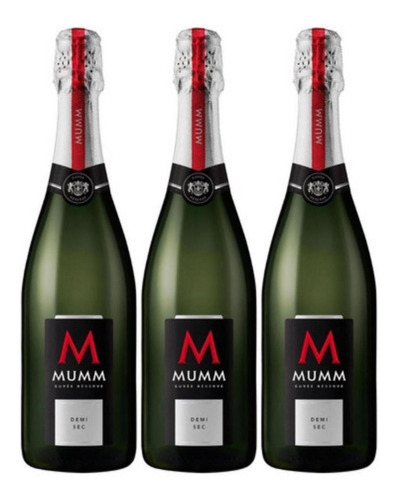 Champagne Mumm Demi Sec 750 Ml X3 Espumante Fullescabio