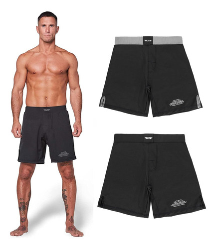 Elite Sports - Shorts De Combate Para Hombre, Color Negro, .