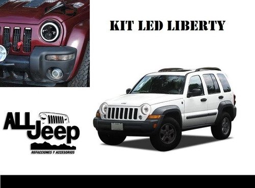 Kit Actualización Faro Led Ojo De Angel Jeep Liberty