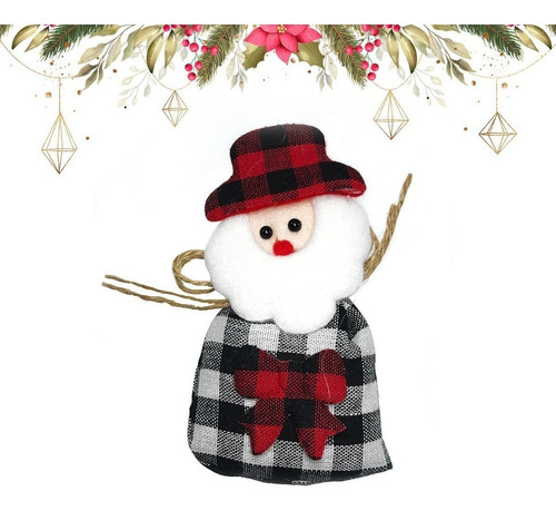 Adornos Colgantes Morralitos Navideños P/ Arbol Navidad 6pz