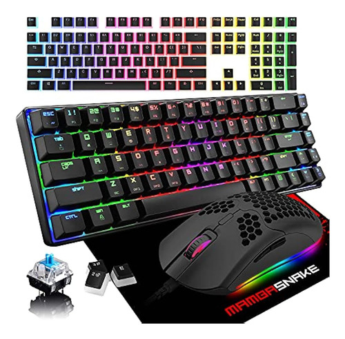 60% Teclado Mecánico Para Juegos Mini 68 Teclas Anti-ghostin