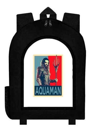 Mochila Aquaman Negra Adulto / Escolar C29