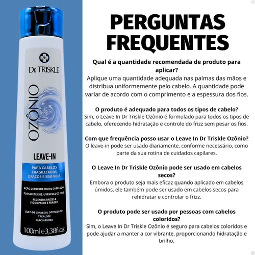 Leave-in Triskle Ozonio 100ml: Controle Do Frizz E Brilho