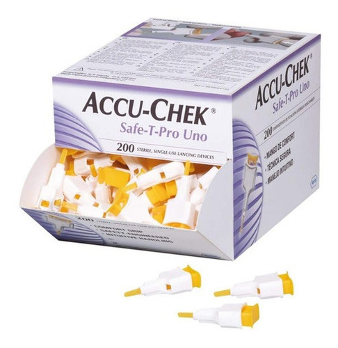 Lancetas Accu-chek® Safe-t-pro Uno 200 Unidades. Medición
