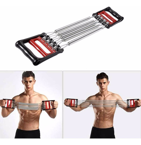 Extensor Manijas Pecho Brazos 5 Resortes Fitness