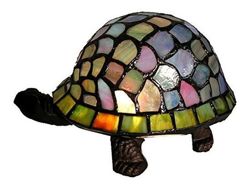 Imagen 1 de 1 de Lámpara Estilo Acento Tortuga Estilo Tiffany
