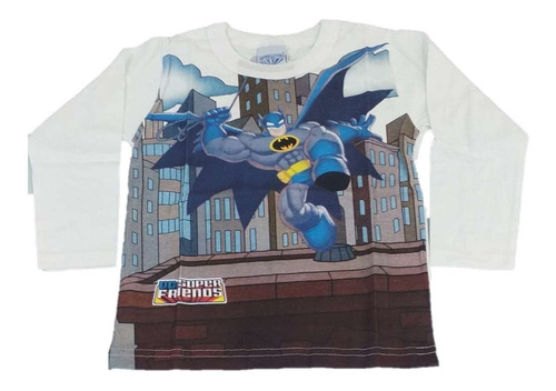 Camiseta Manga Longa Super Amigos Batman