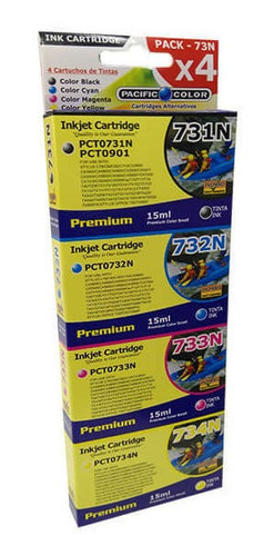 Set 4 Tintas 73n Alternativo Pacific Color Tx220 Cx5600