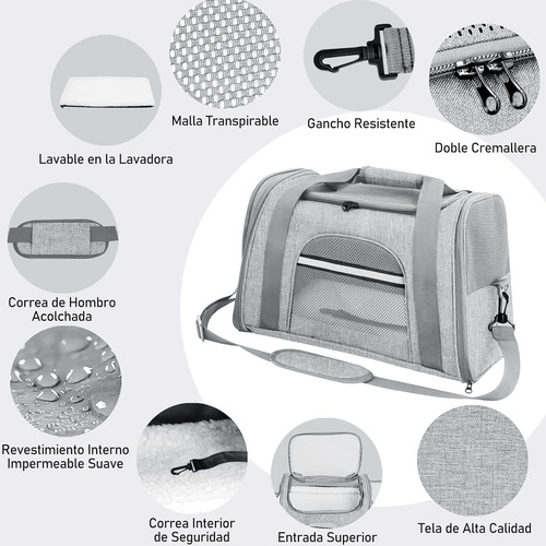 Bolsa Transportadora Perro Chihuahua Ajustable Heblilla
