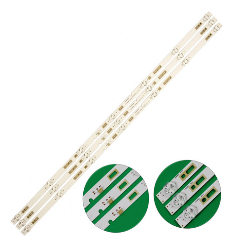 3 Tiras De 7 Leds Compatible Con E2sw3918