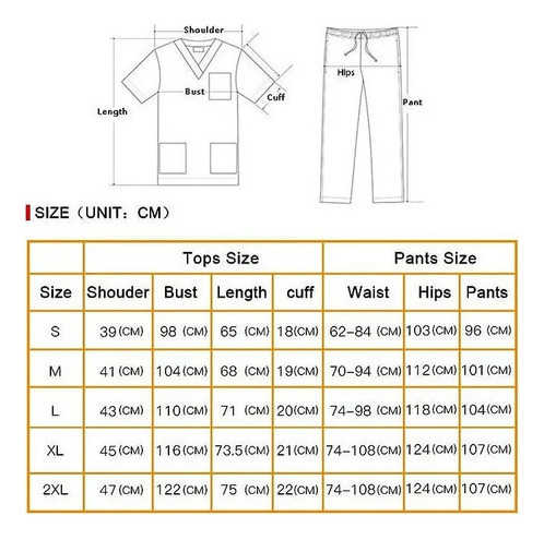 Uniformes De Enfermería Para Mujer, Cuello En V