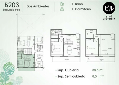 Imagen 3 de 10 de Emprendimiento - Depto 2 Amb - 2° Frente- Miguel Cane 2900 -